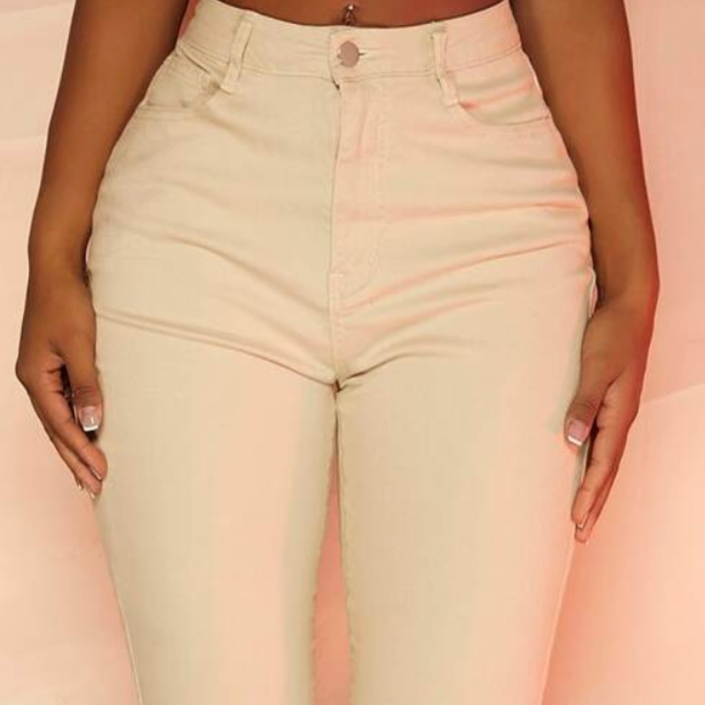Beige Stradivarius Push up skinny jeans size 42 for women new with tags